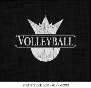 Volleyball with chalkboard texture