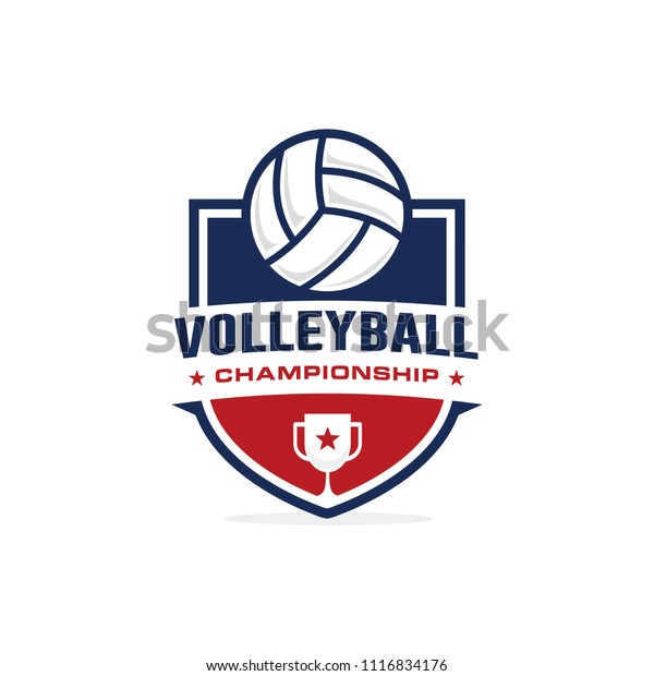 Volleyball Championship Logo Stock Vector (Royalty Free) 1116834176 ...