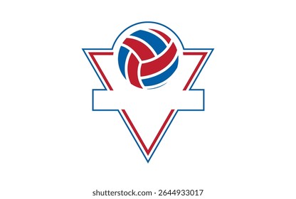 Volleyball championship logo design concept vector