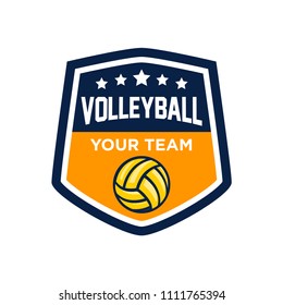 Volleyball Championship Logo Emblem Icons Designs Stock Vector (Royalty ...