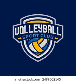 Volleyball championship logo vector template. Sport badge for tournament or championship.