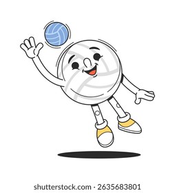 Personagem de vôlei jogando rabiscar jogo