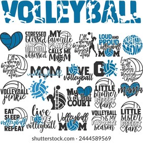 Volleyball Cheer Vector Designs Bundle