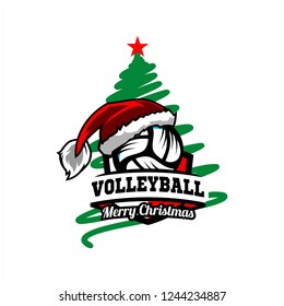  Volleyball Christmas Tree Logo v0l. 02
