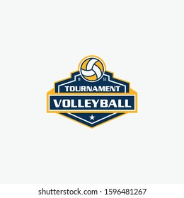 Volleyball Club Badges Logos Stock Vector (Royalty Free) 1596481267 ...