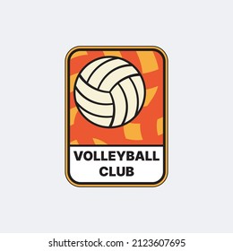 Emblema vectorial creativo del club de voleibol 
