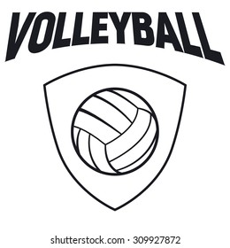 Volleyball club labels with sample text. Logo templates set in vintage hipster style. Vintage badges for volleyball championships, tournaments, and golf clubs. 