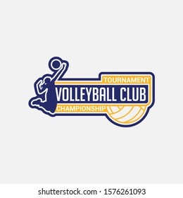 Volleyball Club Logo Badge & Label