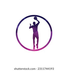 Volleyball Club Logo Badge  Label  used for volleyball team