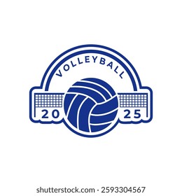 Volleyball club logo design template