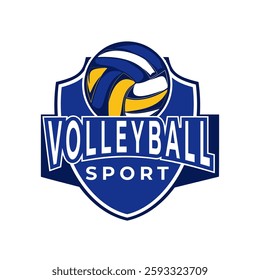 Volleyball club logo design vector template