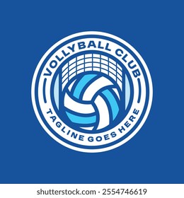 Volleyball Club Logo Sport emblem Vector Design