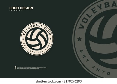 Volleyball Club Logo, Volleyball Tournament Emblems Template. Sport Team Identity, E-Sport Badge Design Vector Illustrations