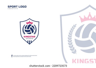 Volleyball Club Logo, Volleyball Tournament Emblems Template. Sport Team Badge Vector Design