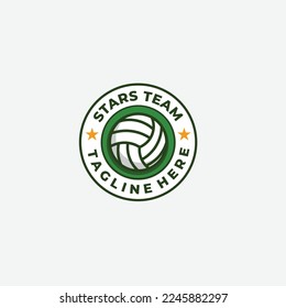 volleyball club sport logo design symbol illustration 