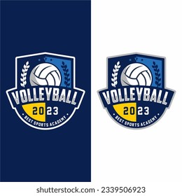 Diseño del logo deportivo del club de voleibol