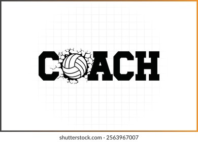 Volleyball coach shirt for volleyball, Volleyball coach logo, Coach Design, Volleyball coach design, 
