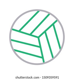 volleyball colour line vector icon