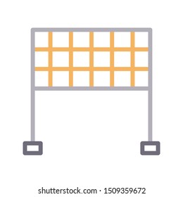 volleyball colour line vector icon
