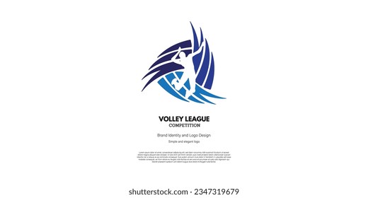 volleyball competition and championship logo design for graphic designer and web developer