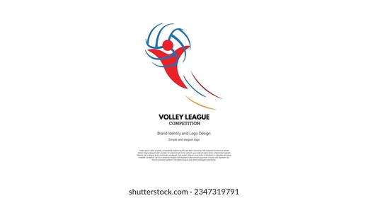 volleyball competition and championship logo design for graphic designer and web developer