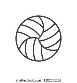 Volleyball competitions black icon concept. Volleyball competitions flat  vector symbol, sign, illustration.