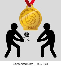 Volleyball concept with icon design, vector illustration 10 eps graphic.
