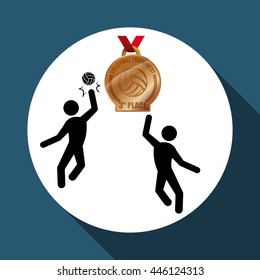 Volleyball concept with icon design, vector illustration 10 eps graphic.