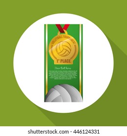 Volleyball concept with icon design, vector illustration 10 eps graphic.