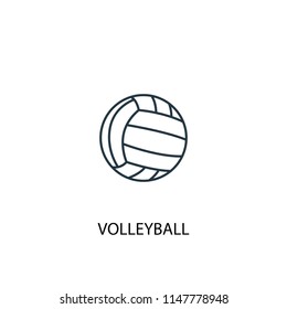 Volleyball concept line icon. Simple element illustration. Volleyball concept outline symbol design from Sport set. Can be used for web and mobile UI/UX