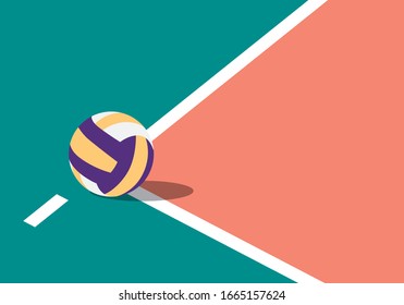 volleyball court game illustration vector