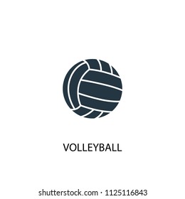 Volleyball creative icon. Simple element illustration. Volleyball concept symbol design from Sport collection. Can be used for web and mobile.