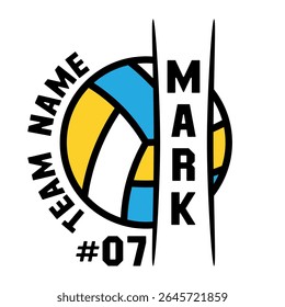 Volleyball Custom Team Name and Player Design