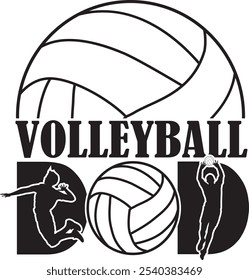 Volleyball Dad, Father's Day, Fall Sport, Volleyball Cut File