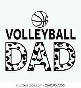 Volleyball Dad Retro T shirt design sublimation