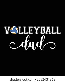 Volleyball Dad Volleyball Sport Lover Eps Cut File.