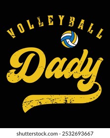 Volleyball dady art file design.