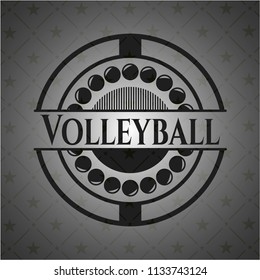 Volleyball dark badge
