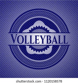 Volleyball with denim texture
