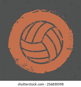 Volleyball design on old background,grunge vector