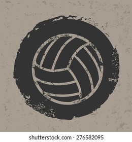 Volleyball design on old background,grunge vector