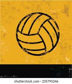 Volleyball design on yellow background,yellow vector