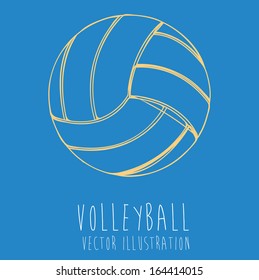 volleyball design over blue background vector illustration 