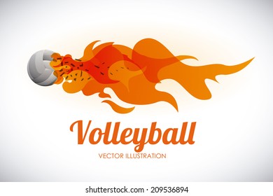volleyball design over gray  background vector illustration