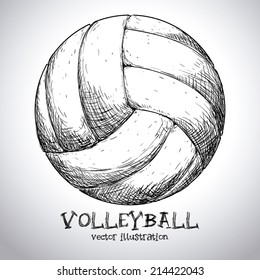 volleyball design over gray background vector illustration