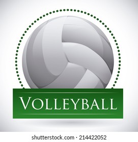 volleyball design over gray background vector illustration