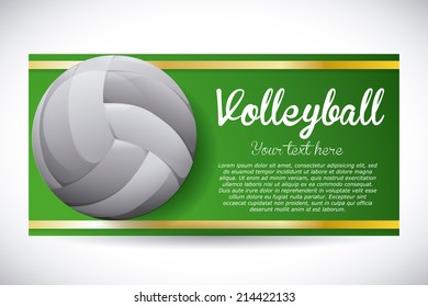 volleyball design over gray background vector illustration