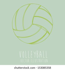 volleyball design over green background vector illustration 