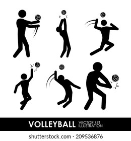 volleyball design over white background vector illustration