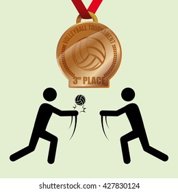 Volleyball design. Sport icon. Isolated illustration , editanle vector